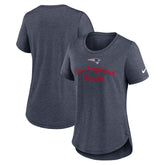 New England Patriots Women's Script Tri-Blend T-Shirt - Navy - Nike