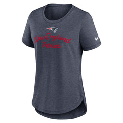 New England Patriots Women's Script Tri-Blend T-Shirt - Navy - Nike