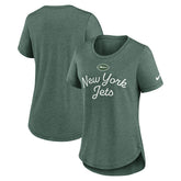 New York Jets Women's Script Tri-Blend T-Shirt - Green - Nike
