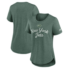 New York Jets Women's Script Tri-Blend T-Shirt - Green - Nike