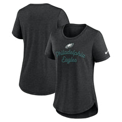 Philadelphia Eagles Women's Script Tri-Blend T-Shirt - Black - Nike