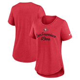 San Francisco 49ers Women's Script Tri-Blend T-Shirt - Scarlet - Nike