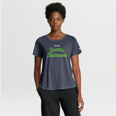Seattle Seahawks Women's Script Tri-Blend T-Shirt - College Navy - Nike