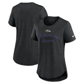 Baltimore Ravens Women's Script Tri-Blend T-Shirt - Black - Nike