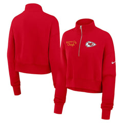 Kansas City Chiefs Women's Primetime Phoenix Half-Zip Sweatshirt - Red - Nike