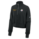 Pittsburgh Steelers Women's Primetime Phoenix Half-Zip Sweatshirt - Black - Nike