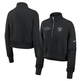 Las Vegas Raiders Women's Primetime Phoenix Half-Zip Sweatshirt - Black - Nike