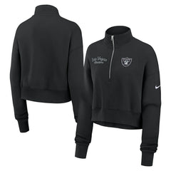 Las Vegas Raiders Women's Primetime Phoenix Half-Zip Sweatshirt - Black - Nike