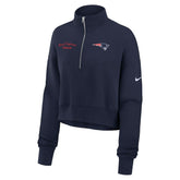 New England Patriots Women's Primetime Phoenix Half-Zip Sweatshirt - Navy - Nike