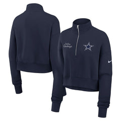 Dallas Cowboys Women's Primetime Phoenix Half-Zip Sweatshirt - Navy - Nike