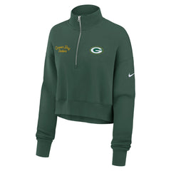 Green Bay Packers Women's Primetime Phoenix Half-Zip Sweatshirt - Green - Nike