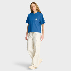 Detroit Lions Women's Rewind Pocket Boxy T-Shirt - Blue - Nike