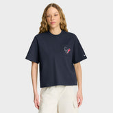 Houston Texans Women's Rewind Pocket Boxy T-Shirt - Navy - Nike