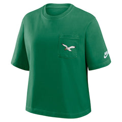 Philadelphia Eagles Women's Rewind Pocket Boxy T-Shirt - Kelly Green - Nike