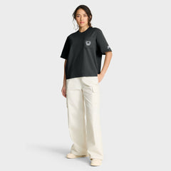 Las Vegas Raiders Women's Rewind Pocket Boxy T-Shirt - Black - Nike