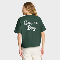 Green Bay Packers Women's Rewind Pocket Boxy T-Shirt - Green - Nike