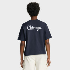 Chicago Bears Women's Rewind Pocket Boxy T-Shirt - Navy - Nike