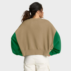 Philadelphia Eagles Women's Oversized Rewind Pullover Sweatshirt - Tan - Nike