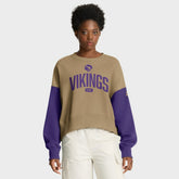 Minnesota Vikings Women's Oversized Rewind Pullover Sweatshirt - Tan - Nike