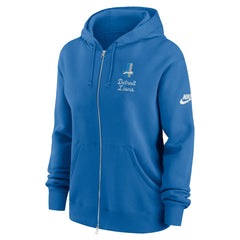 Detroit Lions Women's Phoenix Rewind Full-Zip Hoodie - Blue - Nike