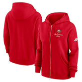 San Francisco 49ers Women's Phoenix Rewind Full-Zip Hoodie - Scarlet - Nike