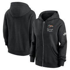 Cincinnati Bengals Women's Phoenix Rewind Full-Zip Hoodie - Black - Nike