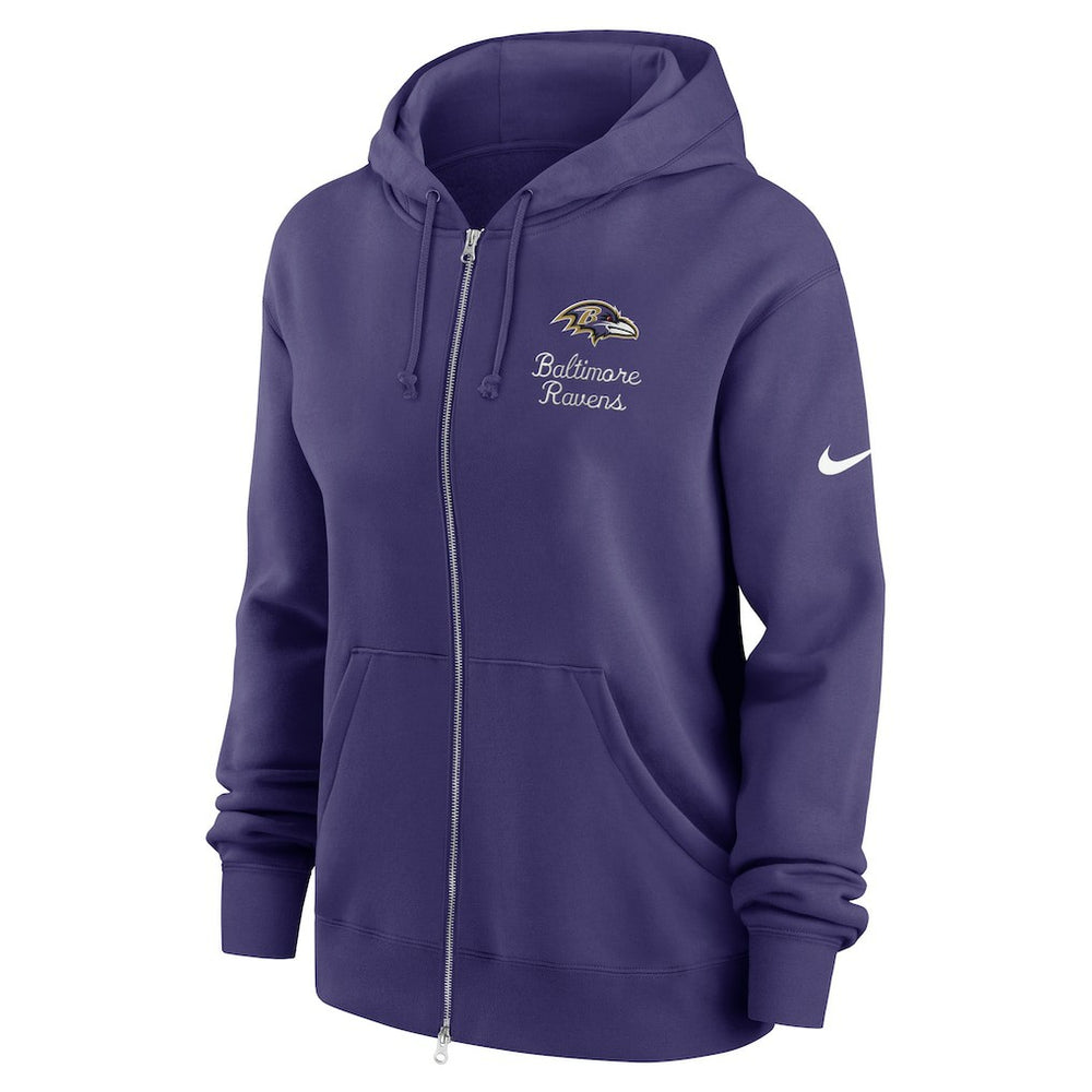 Baltimore Ravens Women's Phoenix Rewind Full-Zip Hoodie - Purple - Nike