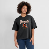 Cincinnati Bengals Women's Essential Script Relaxed Boxy T-Shirt - Black - Nike