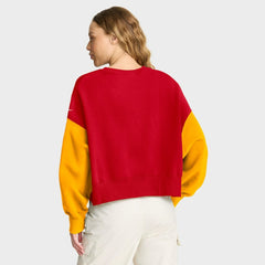 Kansas City Chiefs Women's Oversized Color-Block Pullover Sweatshirt - Red - Nike