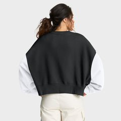 New Orleans Saints Women's Oversized Color-Block Pullover Sweatshirt - Black - Nike
