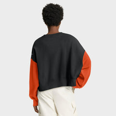 Cincinnati Bengals Women's Oversized Color-Block Pullover Sweatshirt - Black - Nike