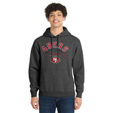 San Francisco 49ers Starter Pullover Hoodie - Heather Charcoal - NFL