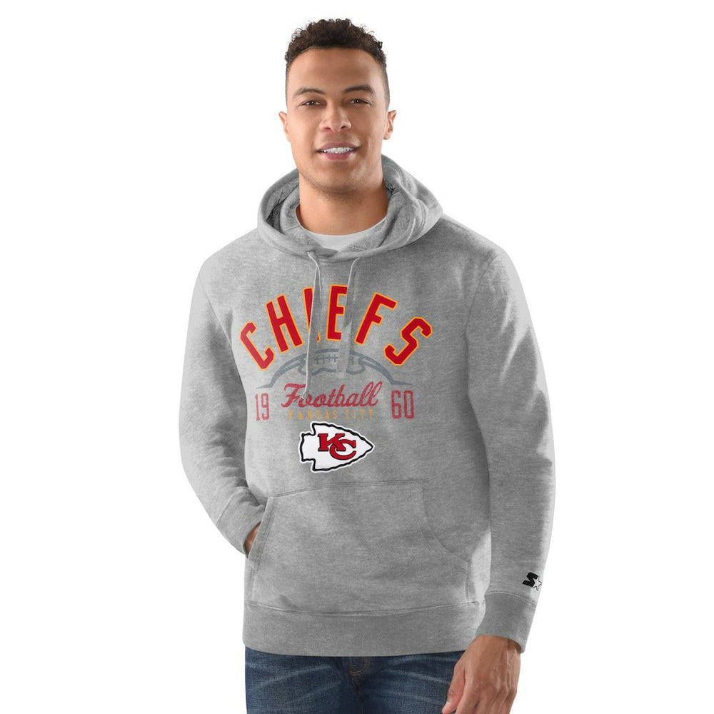 Kansas City Chiefs Starter Pullover Hoodie - Heather Gray - NFL