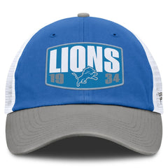 Detroit Lions Franchise Trucker Adjustable Hat - Blue/Gray - Fanatics