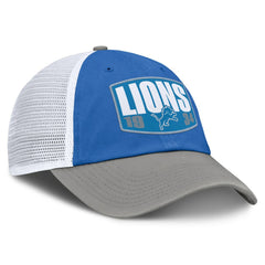 Detroit Lions Franchise Trucker Adjustable Hat - Blue/Gray - Fanatics
