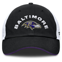 Baltimore Ravens Reverse Trucker Adjustable Hat - Black/White - Fanatics