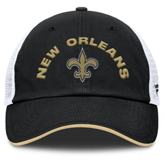 New Orleans Saints Reverse Trucker Adjustable Hat - Black/White - Fanatics