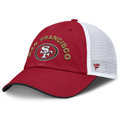 San Francisco 49ers Reverse Trucker Adjustable Hat - Scarlet/White - Fanatics
