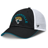 Jacksonville Jaguars Reverse Trucker Adjustable Hat - Black/White - Fanatics
