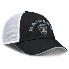 Las Vegas Raiders Reverse Trucker Adjustable Hat - Black/White - Fanatics