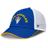 Los Angeles Rams Reverse Trucker Adjustable Hat - Royal/White - Fanatics