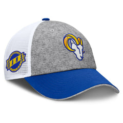 Los Angeles Rams Option Trucker Adjustable Hat - Gray/Royal - Fanatics
