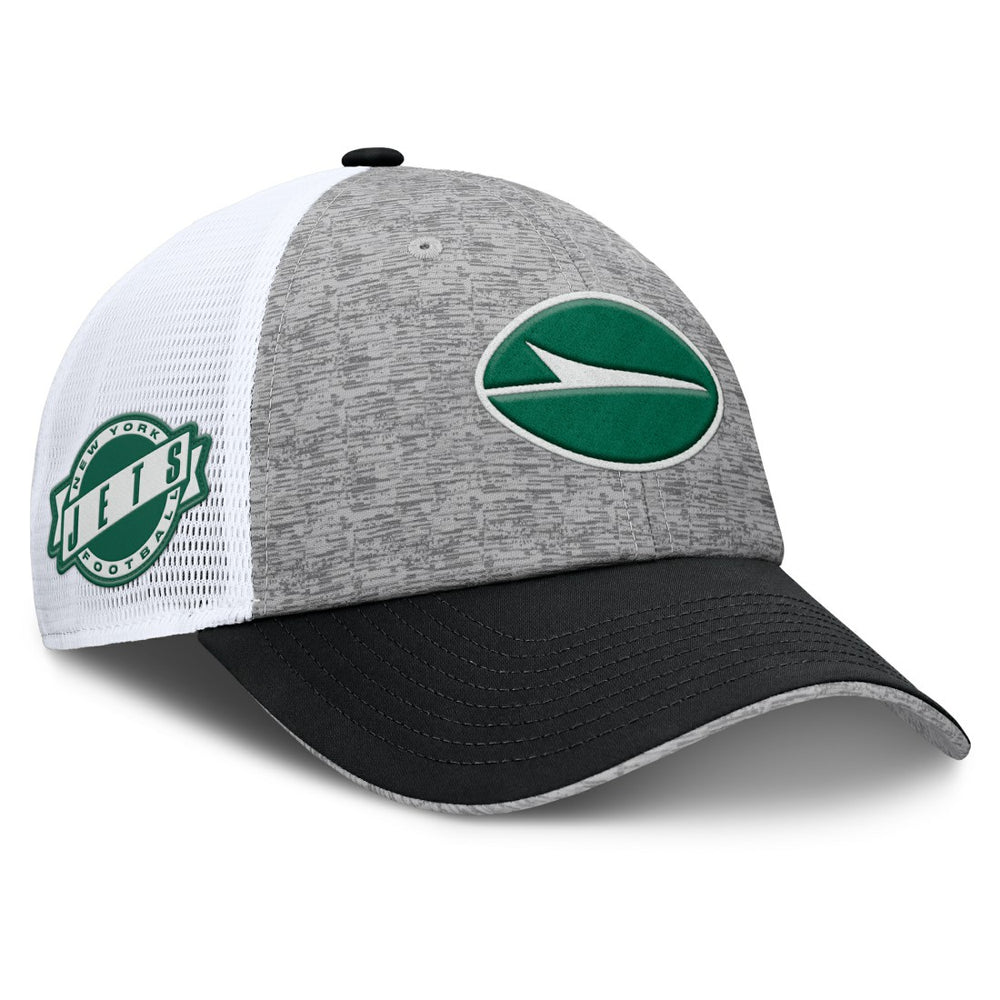 New York Jets Option Trucker Adjustable Hat - Gray/Black - Fanatics