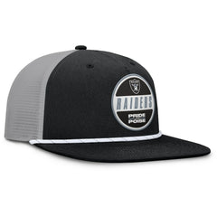 Las Vegas Raiders Edge Rush Trucker Adjustable Hat - Black/Gray - Fanatics