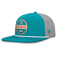 Miami Dolphins Edge Rush Trucker Adjustable Hat - Aqua/Gray - Fanatics