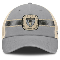 Las Vegas Raiders Heritage Bootleg Trucker Adjustable Hat - Gray - Fanatics