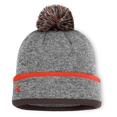 Cleveland Browns Motion Cuffed Knit Hat with Pom - Heather Gray - Fanatics