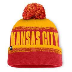 Kansas City Chiefs Play Action Cuffed Knit Hat with Pom - Red/Gold - Fanatics