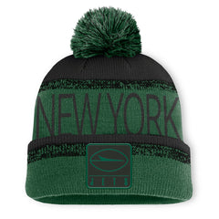 New York Jets Play Action Cuffed Knit Hat with Pom - Green/Black - Fanatics