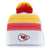 Kansas City Chiefs Ghost Cuffed Knit Hat with Pom - White - Fanatics